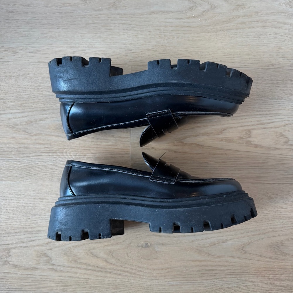 Chunky Black Loafers